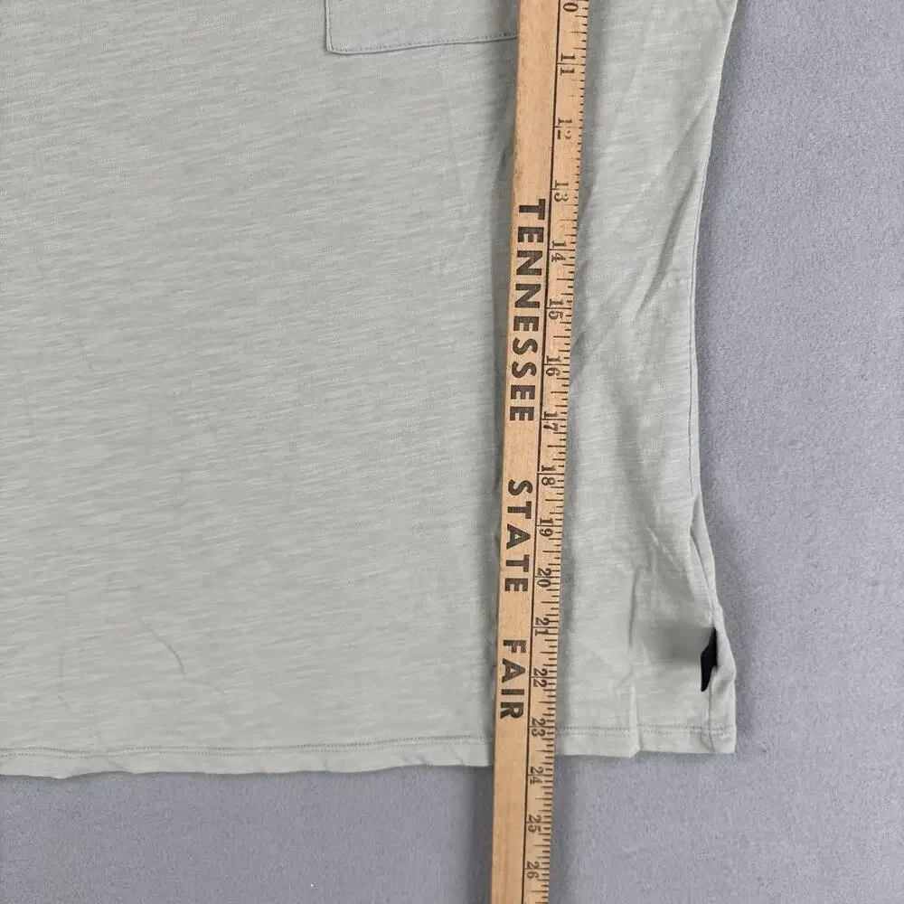 Patagonia Shirt Womens Small Gray Green Organic Cotton Blend Pocket Crewneck